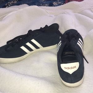 Black adidas sneakers suede
